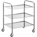 CARRELLO OSPEDALIERO LANCART TER PICCOLO in acciaio inox - 3 ripiani - 60x40xh.80cm - portata 60kg